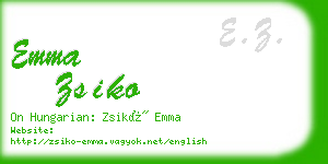 emma zsiko business card